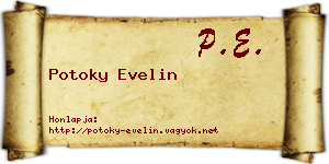 Potoky Evelin névjegykártya