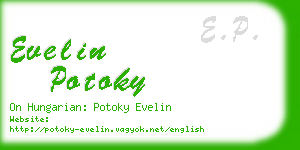 evelin potoky business card